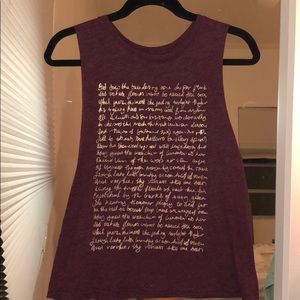 Burgundy muscle tank